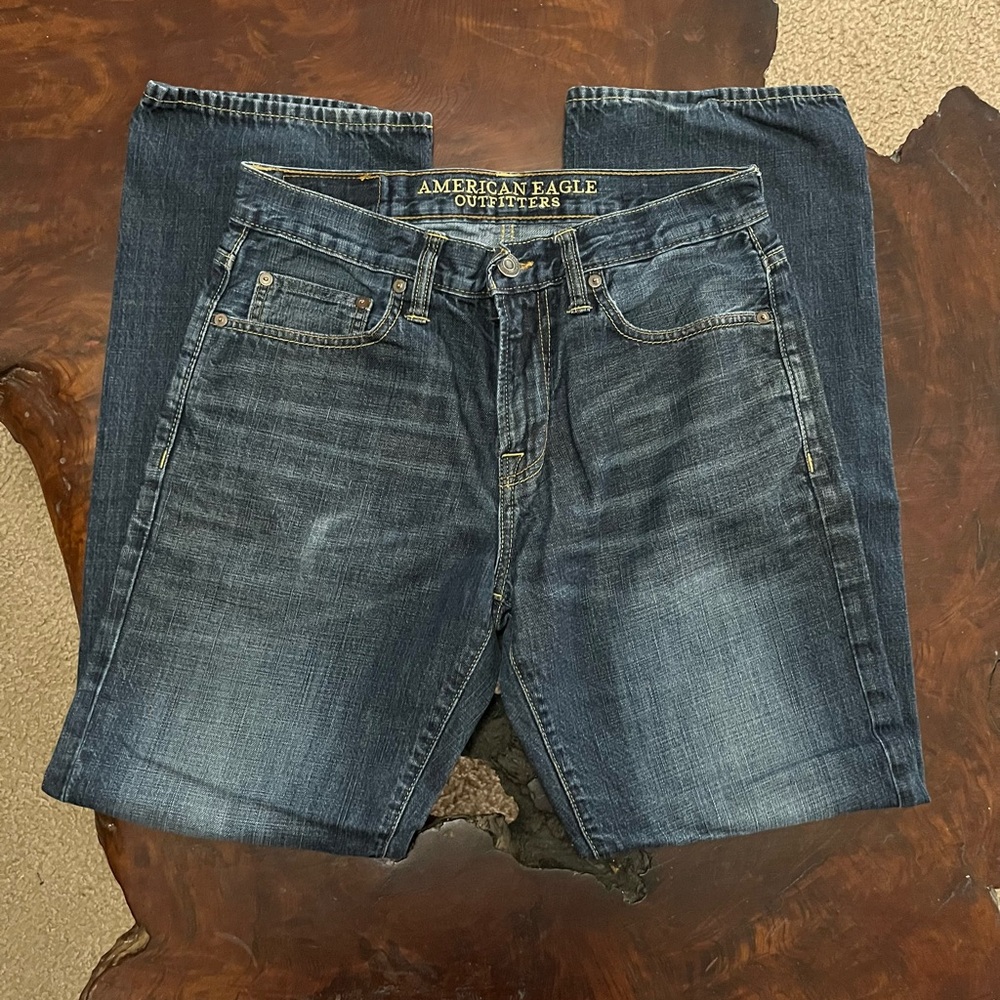 American Eagle Outfitters Blue Bootcut Relaxed Jeans